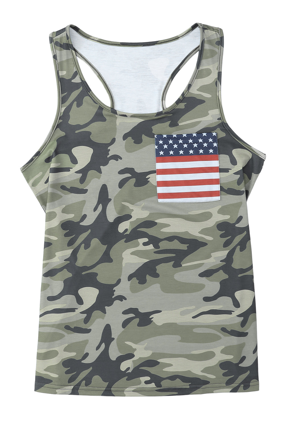 Stars Stripes Pocket Camo Tank Top Tank Tops JT's Designer Fashion