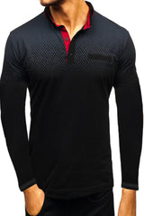 Black Gradient Men's Polo Shirt Men's Tops JT's Designer Fashion