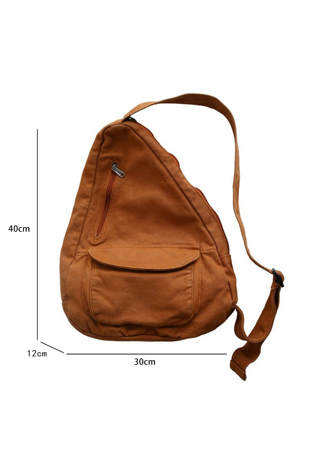 Brown Large Capacity One Shoulder Canvas Backpack Backpacks JT's Designer Fashion