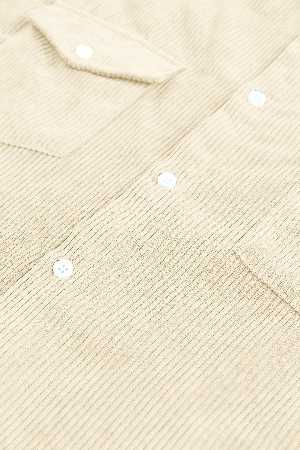 Apricot Men Corduroy Flap Pocket Button Front Shirt Men's Tops JT's Designer Fashion