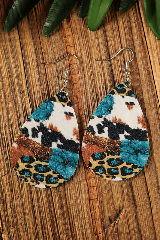 Multicolor Western Cow Print Earrings Jewelry JT's Designer Fashion