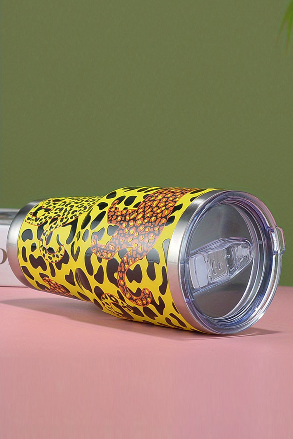 Yellow Cheetahs In Leopards Double Insulated Stainless Tumbler Tumblers JT's Designer Fashion