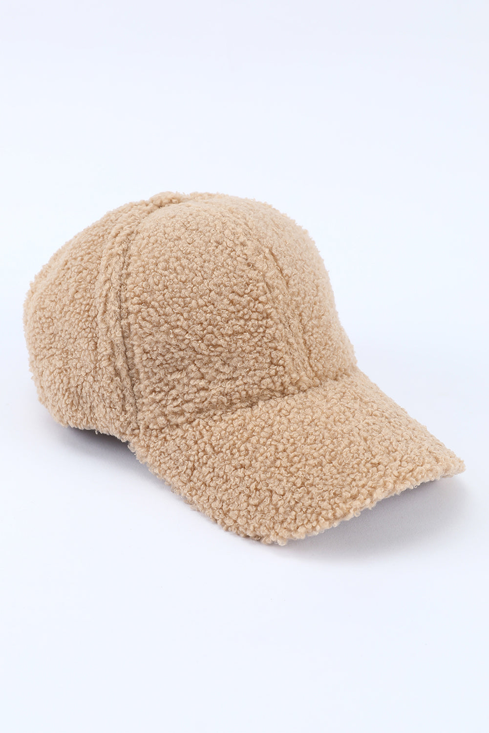 Parchment Sherpa Teddy Baseball Cap Hats & Caps JT's Designer Fashion