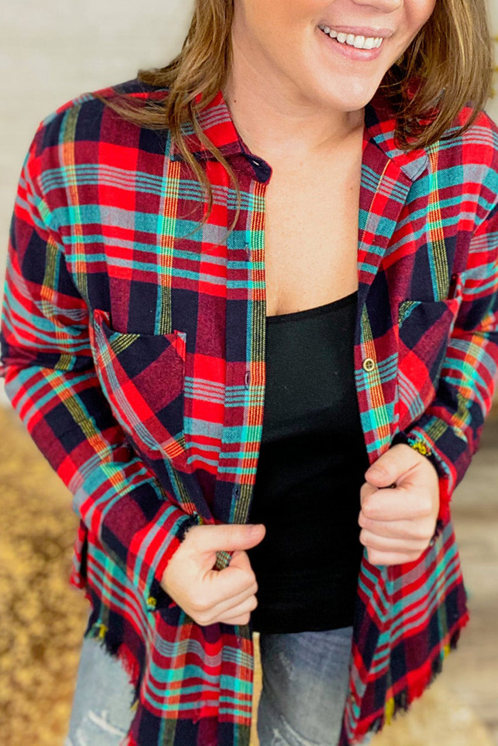 Ruby copy-of-the-ultimate-flannel-pink-black Plus Size JT's Designer Fashion