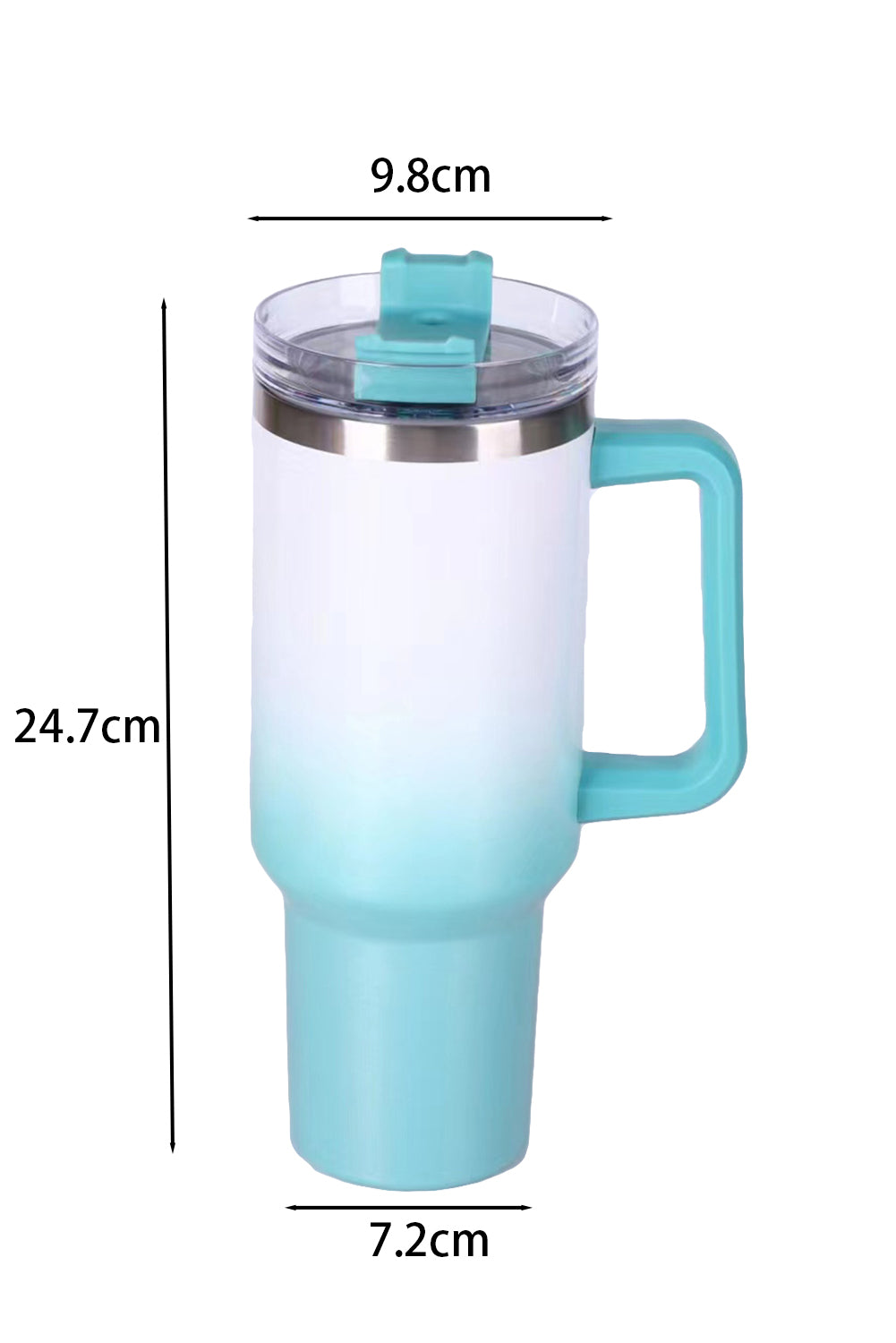 Green Gradient Color Handled 304 Stainless Steel Vacuum Cup Tumblers JT's Designer Fashion