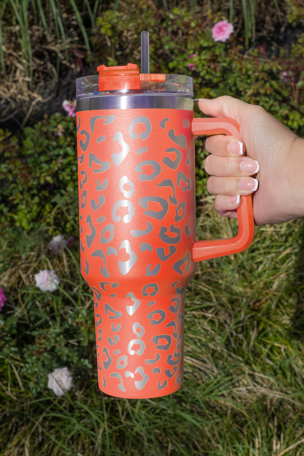 Orange Leopard Spotted 304 Stainless Double Insulated Cup 40oz Tumblers JT's Designer Fashion