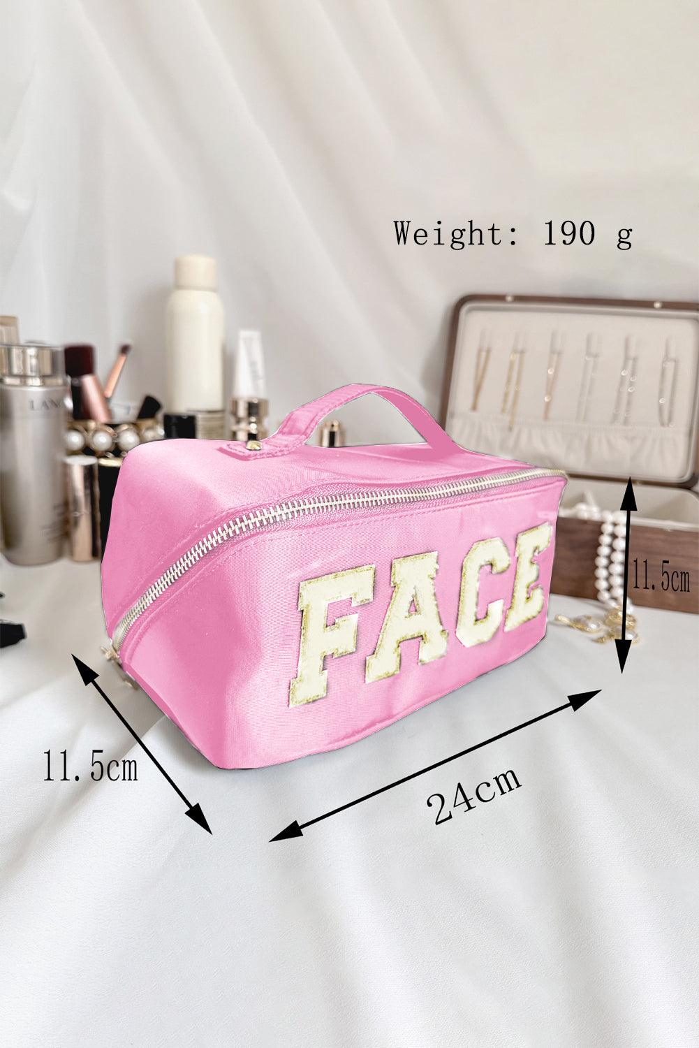 Pirouette Fuzzy FACE Graphic Zipper Portable Makeup Bag Other Accessories JT's Designer Fashion