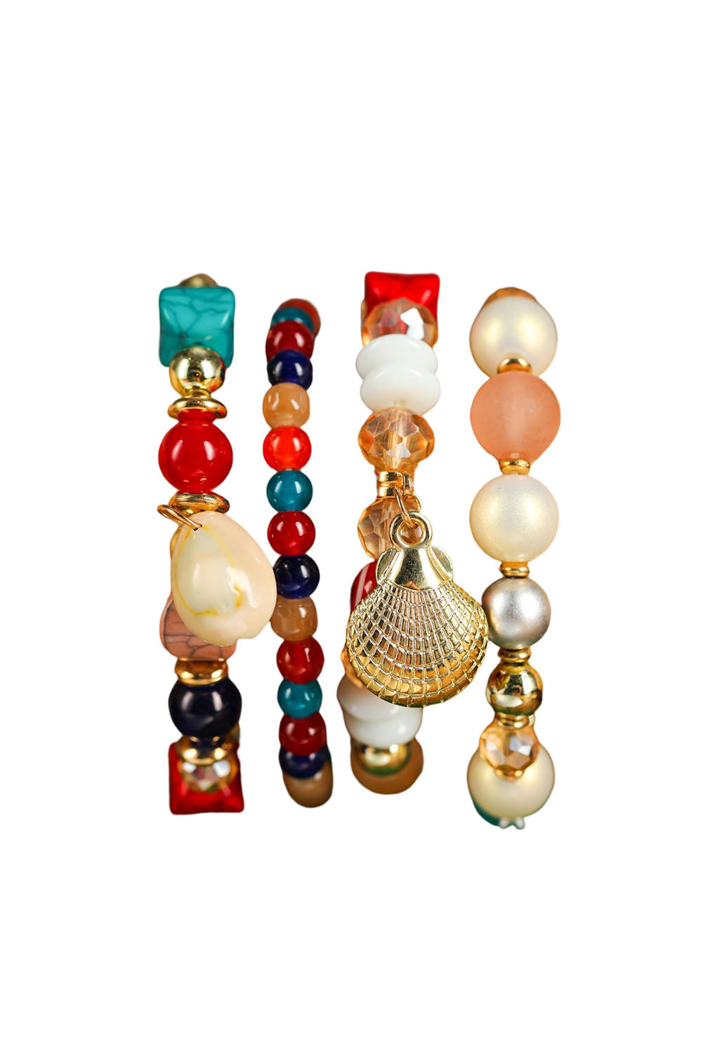 Multicolor Bohemian Shell Pearl Bracelet Jewelry JT's Designer Fashion