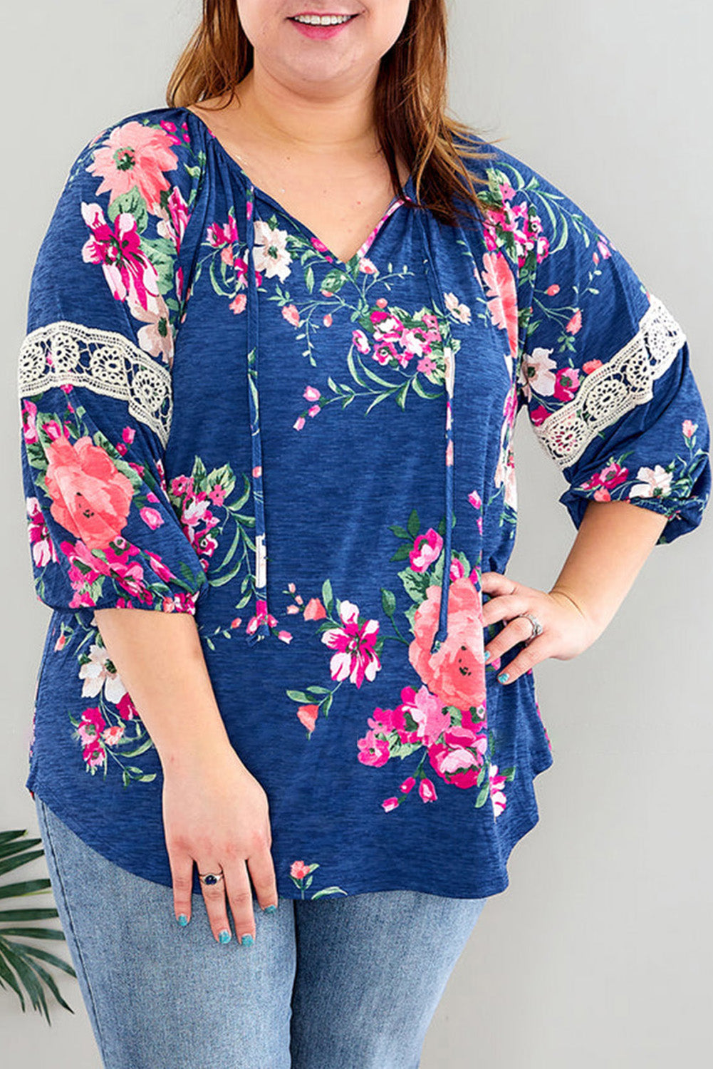 Dark Blue Love You Like A Sunset Top Plus Size JT's Designer Fashion