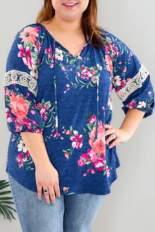 Dark Blue Love You Like A Sunset Top Plus Size JT's Designer Fashion