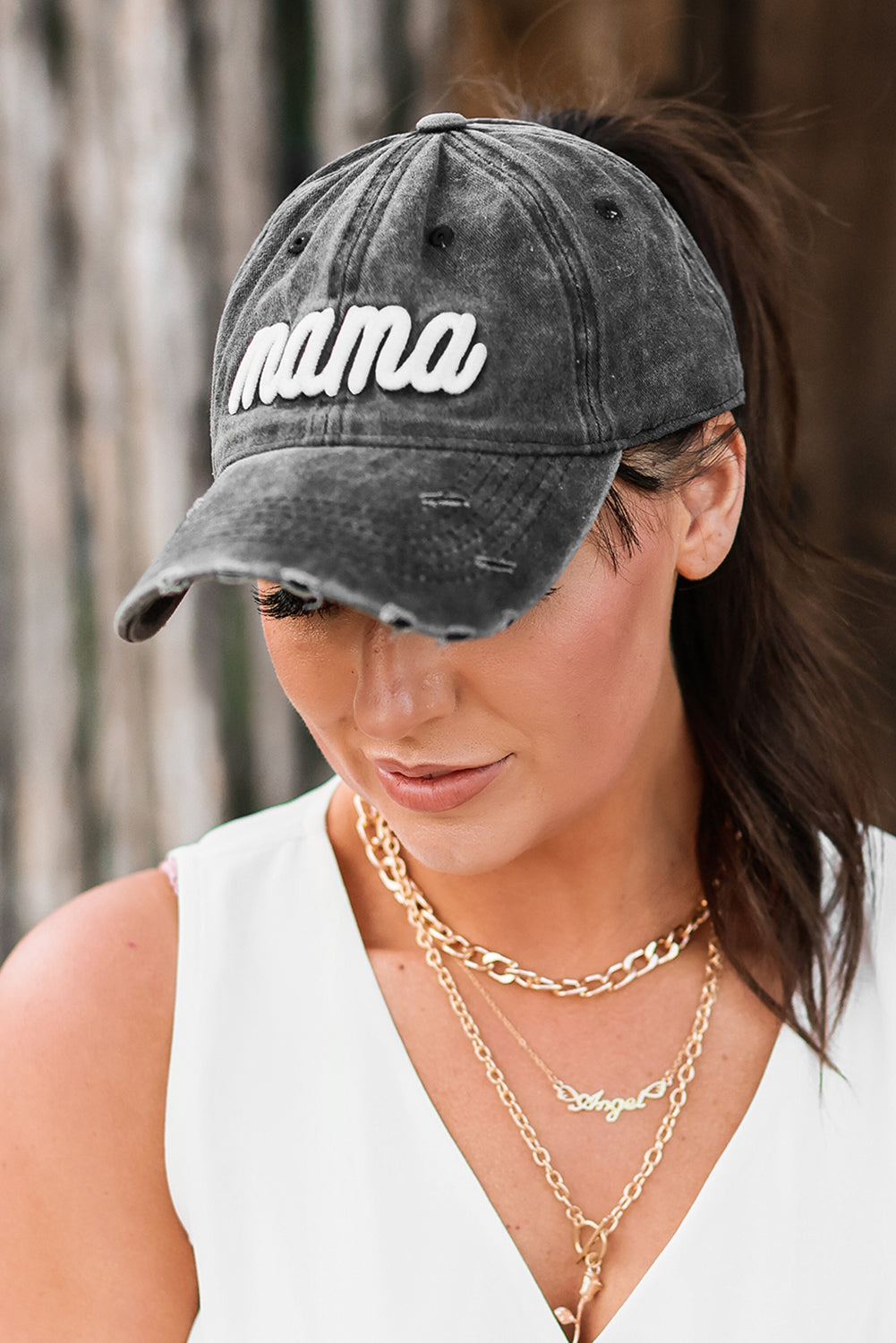 Black Mama Embroidered Baseball Cap Hats & Caps JT's Designer Fashion