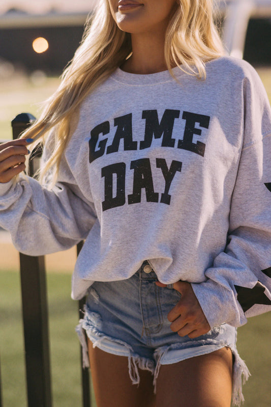 Black Game Day Graphic Sweatshirt Pre Order Sweatshirts & Hoodies JT's Designer Fashion