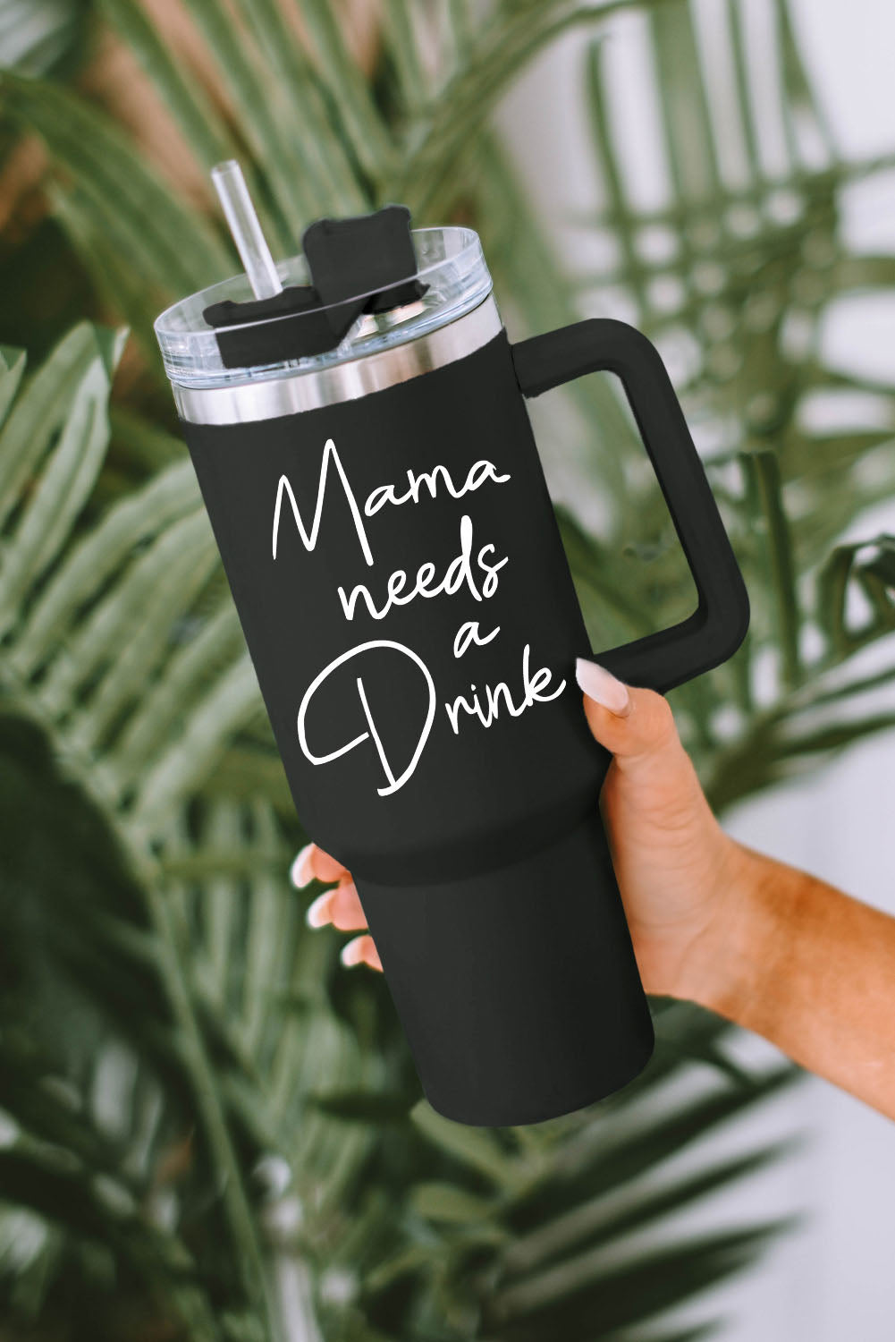 Black Mama Needs A Drink Stainless Steel Portable Cup 40oz Tumblers JT's Designer Fashion