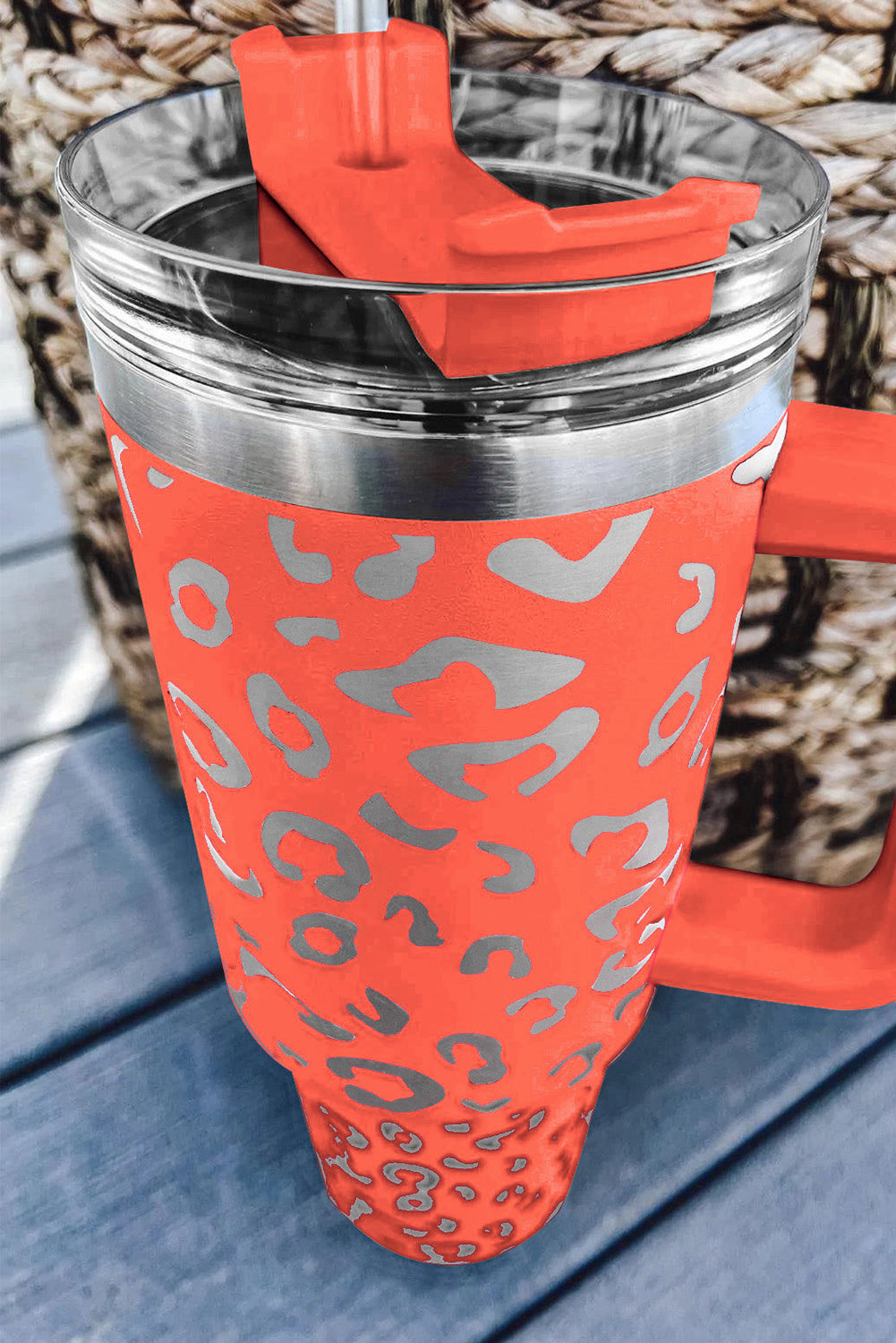 Orange Leopard Spotted 304 Stainless Double Insulated Cup 40oz Tumblers JT's Designer Fashion