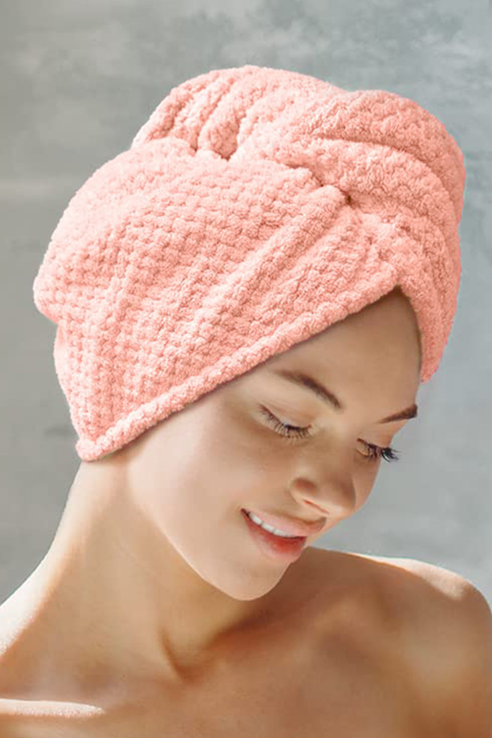 Pink Super-Absorbent Quick Drying Microfiber Hair Towel Other Accessories JT's Designer Fashion