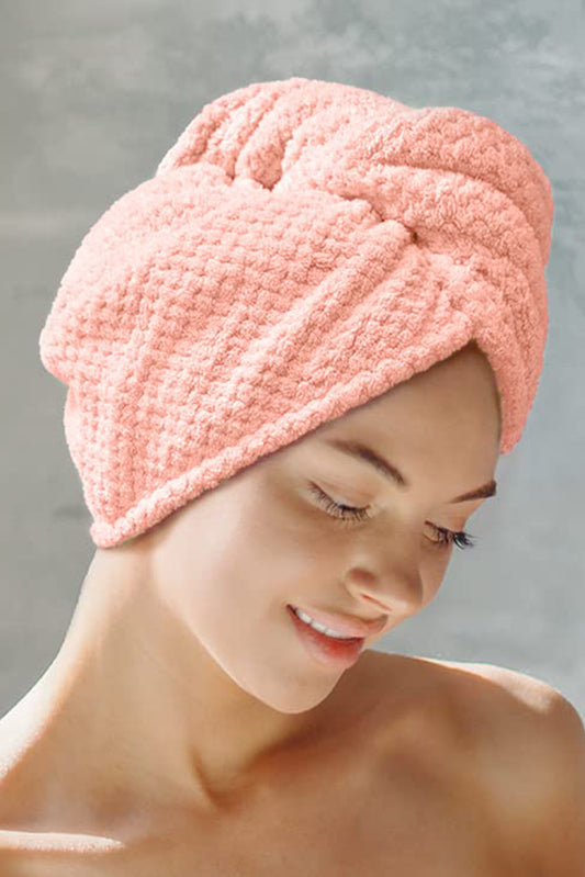 Pink Super-Absorbent Quick Drying Microfiber Hair Towel Other Accessories JT's Designer Fashion