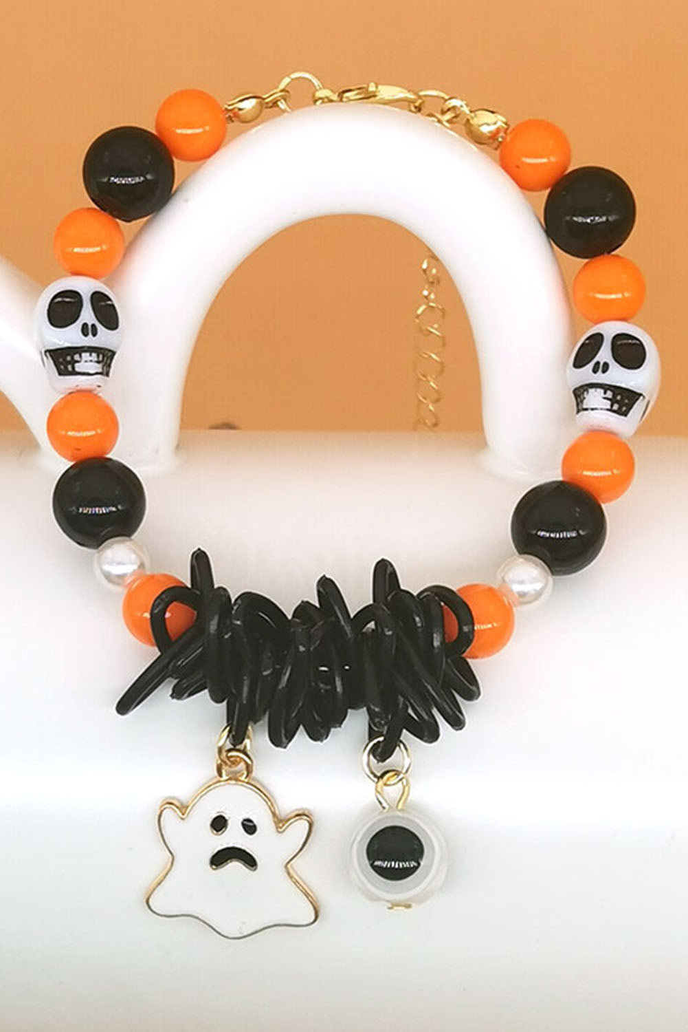 Multicolour Halloween Beading Ghost Pendant Bracelet Jewelry JT's Designer Fashion