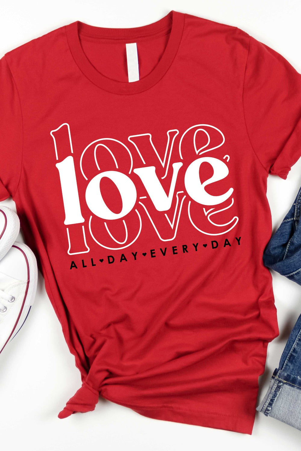 Love All Day Every Day Graphic T-Shirt Graphic Tees JT's Designer Fashion