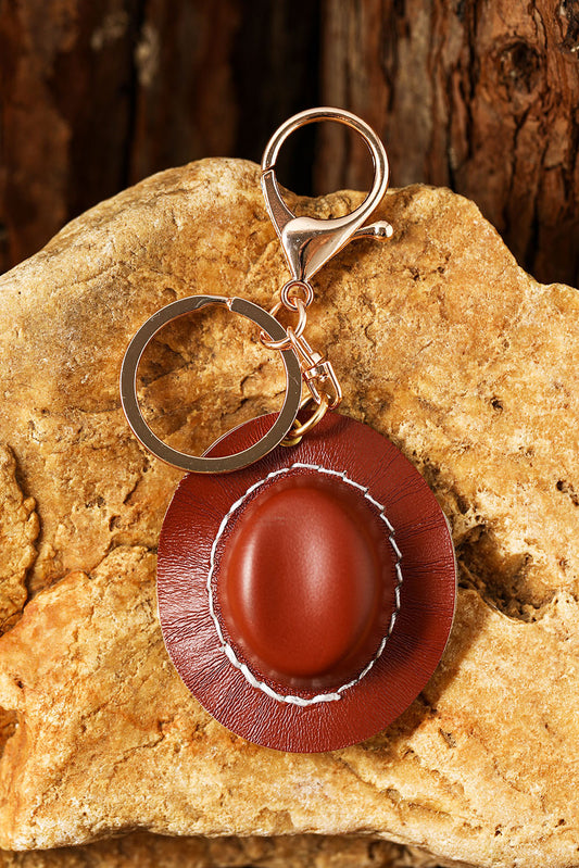 Red Sandalwood Western Cowboy Hat PU Leather Keychain Other Accessories JT's Designer Fashion