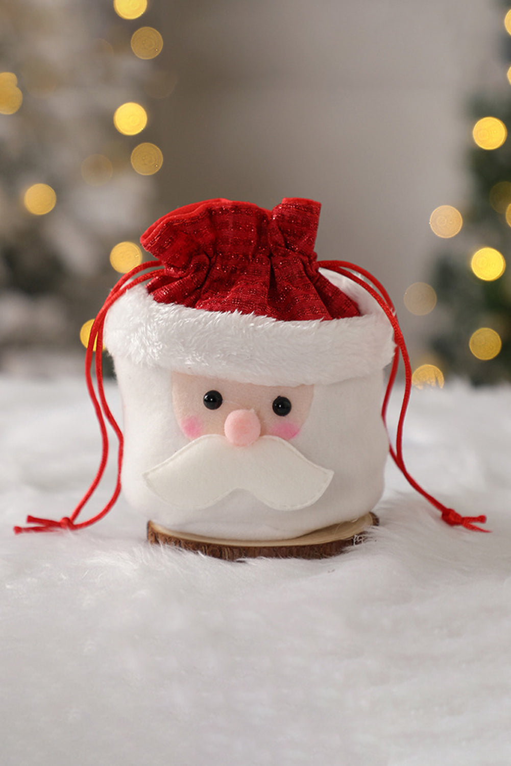 White Santa Clause Cartoon Christmas Candy Gift Bag Other Accessories JT's Designer Fashion