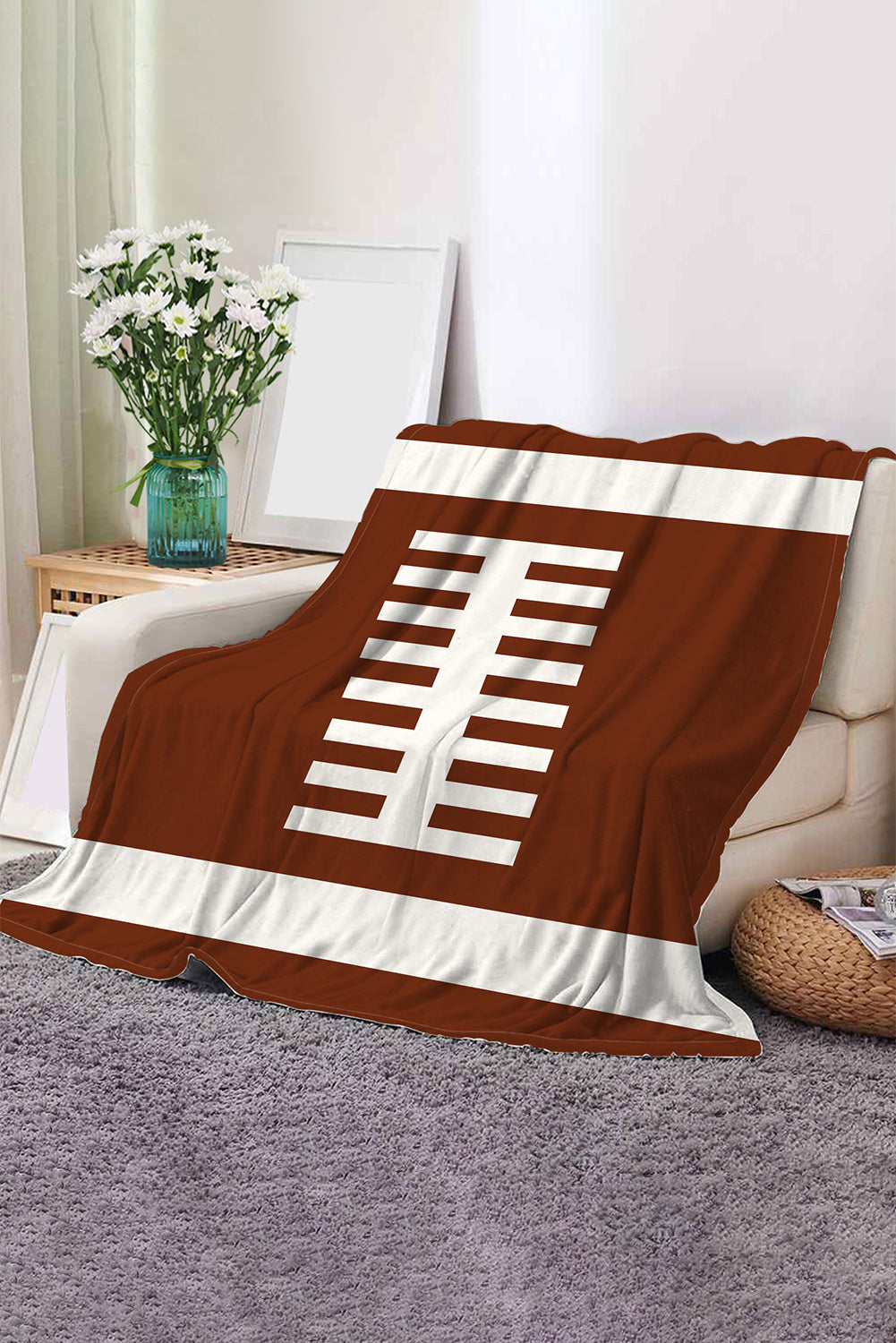 Chestnut Ball Game Fashion Fleece Blanket 130*150cm Other Accessories JT's Designer Fashion