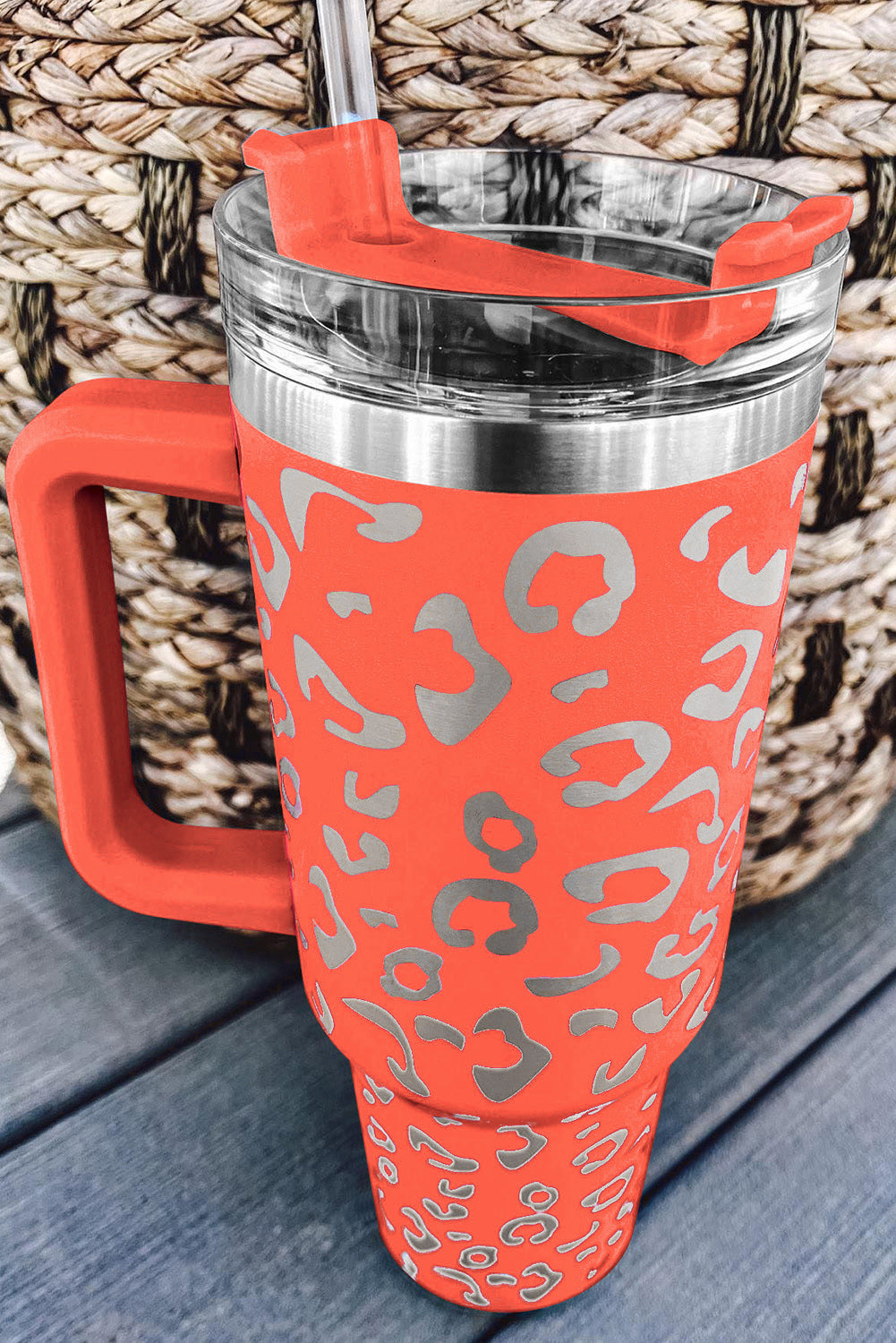 Orange Leopard Spotted 304 Stainless Double Insulated Cup 40oz Tumblers JT's Designer Fashion