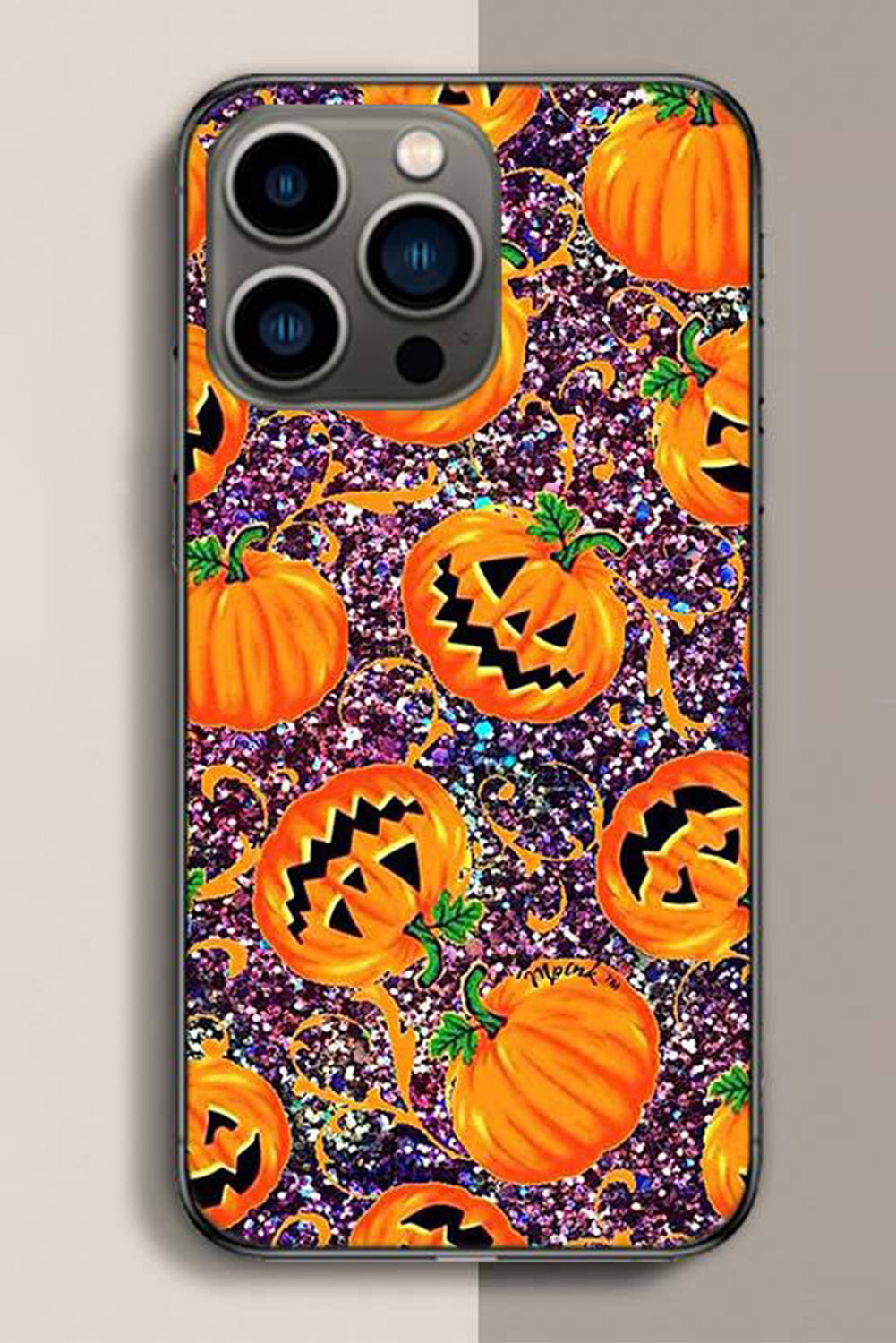 Kyoho Grape Halloween Pumpkin Face Print IPhone 15 Case Other Accessories JT's Designer Fashion