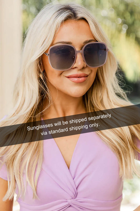 Pink Tinted Lens UV Protection Square Sunglasses Other Accessories JT's Designer Fashion