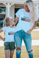 White Family Matching American Flag Babe Printed Kid's Graphic Tee Family T-shirts JT's Designer Fashion