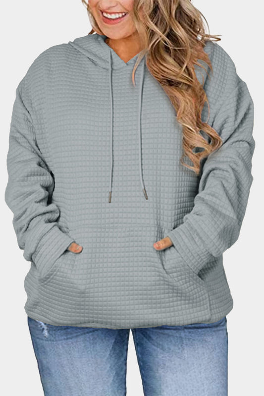 Gray casual-plain-winter-hoodie-loose-long-sleeve-regular-h-line-regular-sweatshirts-for-women Plus Size JT's Designer Fashion