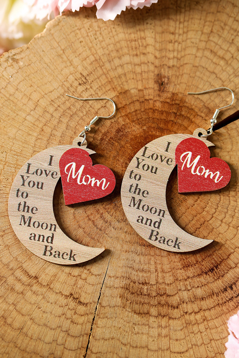 I Lover You to the Moon and Back Mother's Day Gift Earrings Jewelry JT's Designer Fashion