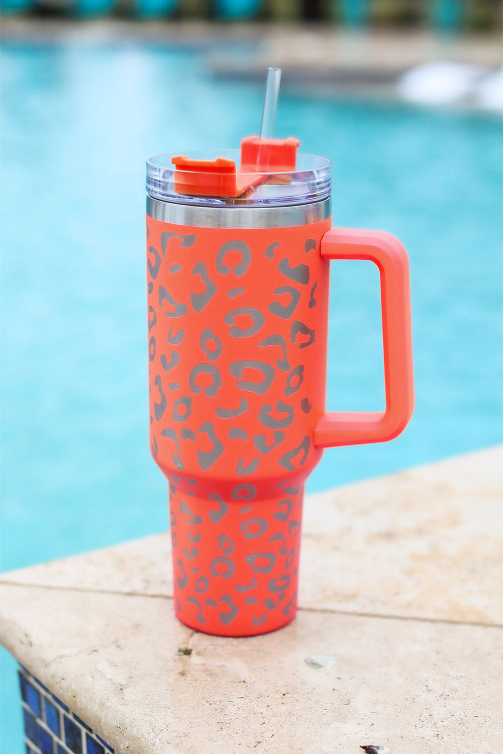 Orange Leopard Spotted 304 Stainless Double Insulated Cup 40oz Tumblers JT's Designer Fashion