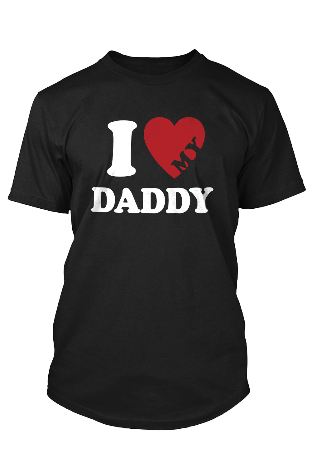 Black I LOVE MY DADDY Heart Print Men's Graphic T Shirt Men's Tops JT's Designer Fashion