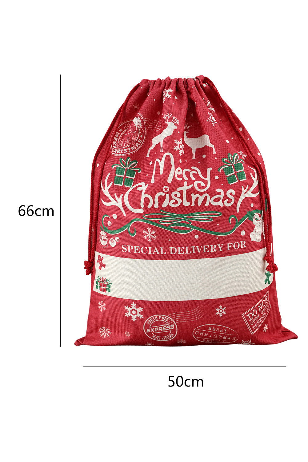 Red Merry Christmas Drawstring Gift Bag Other Accessories JT's Designer Fashion