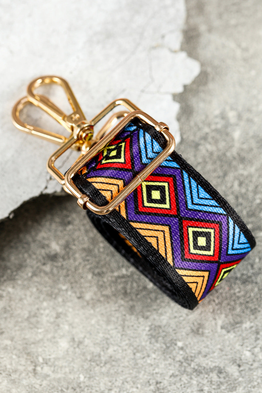 Multicolour Ethnic Geometric Print Adjustable Bag Belt 3.8x130cm Other Accessories JT's Designer Fashion