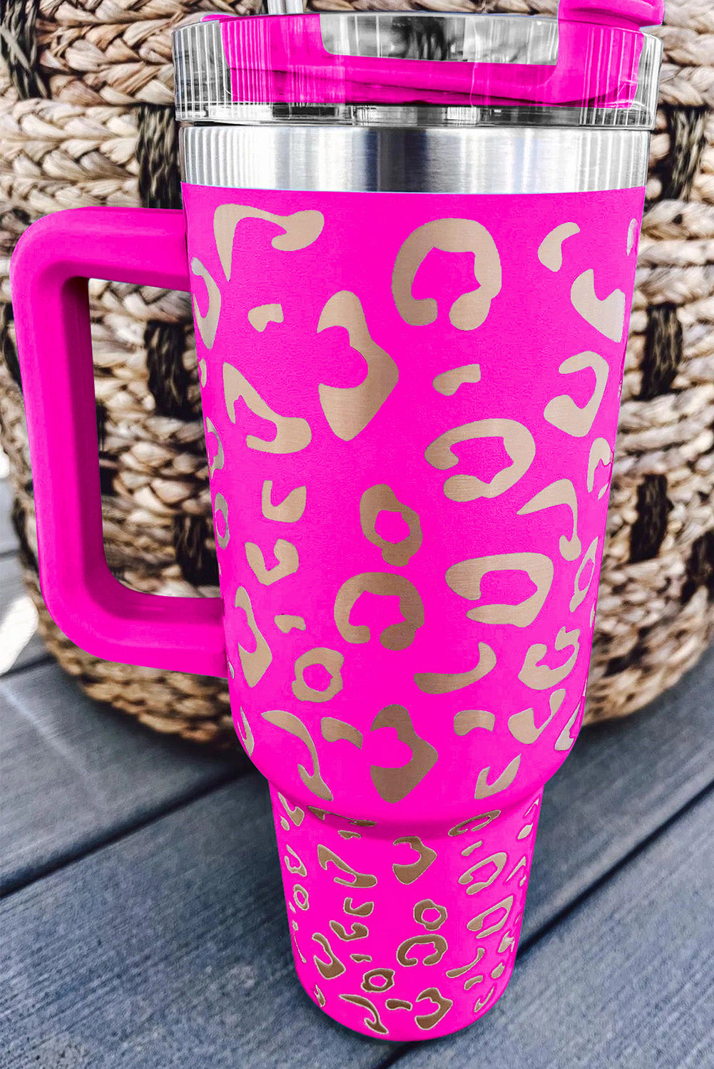 Rose Leopard Spotted 304 Stainless Double Insulated Cup 40oz Tumblers JT's Designer Fashion