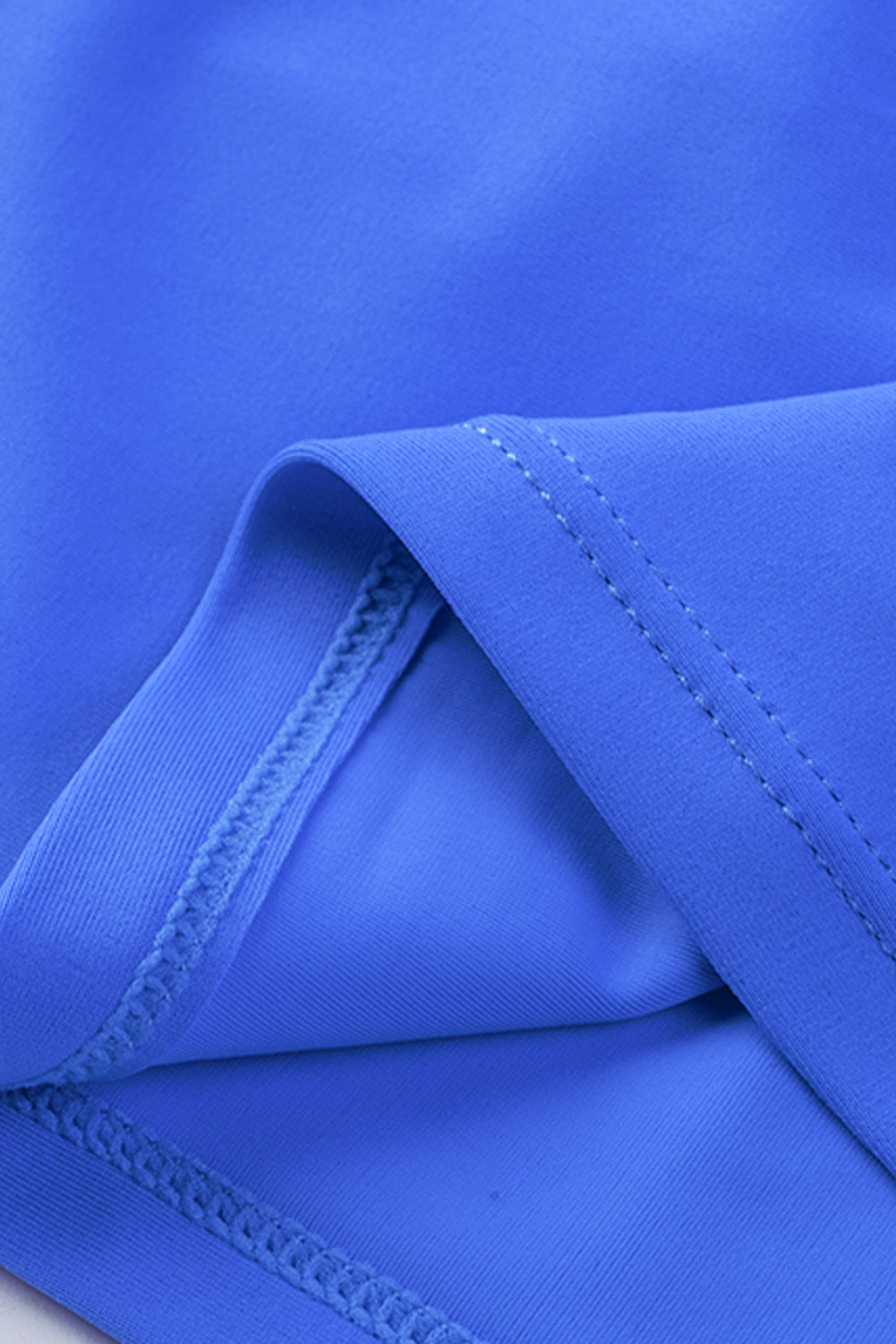 Blue Square Neck Sleeveless Fashion Print Tankini Set Tankinis JT's Designer Fashion