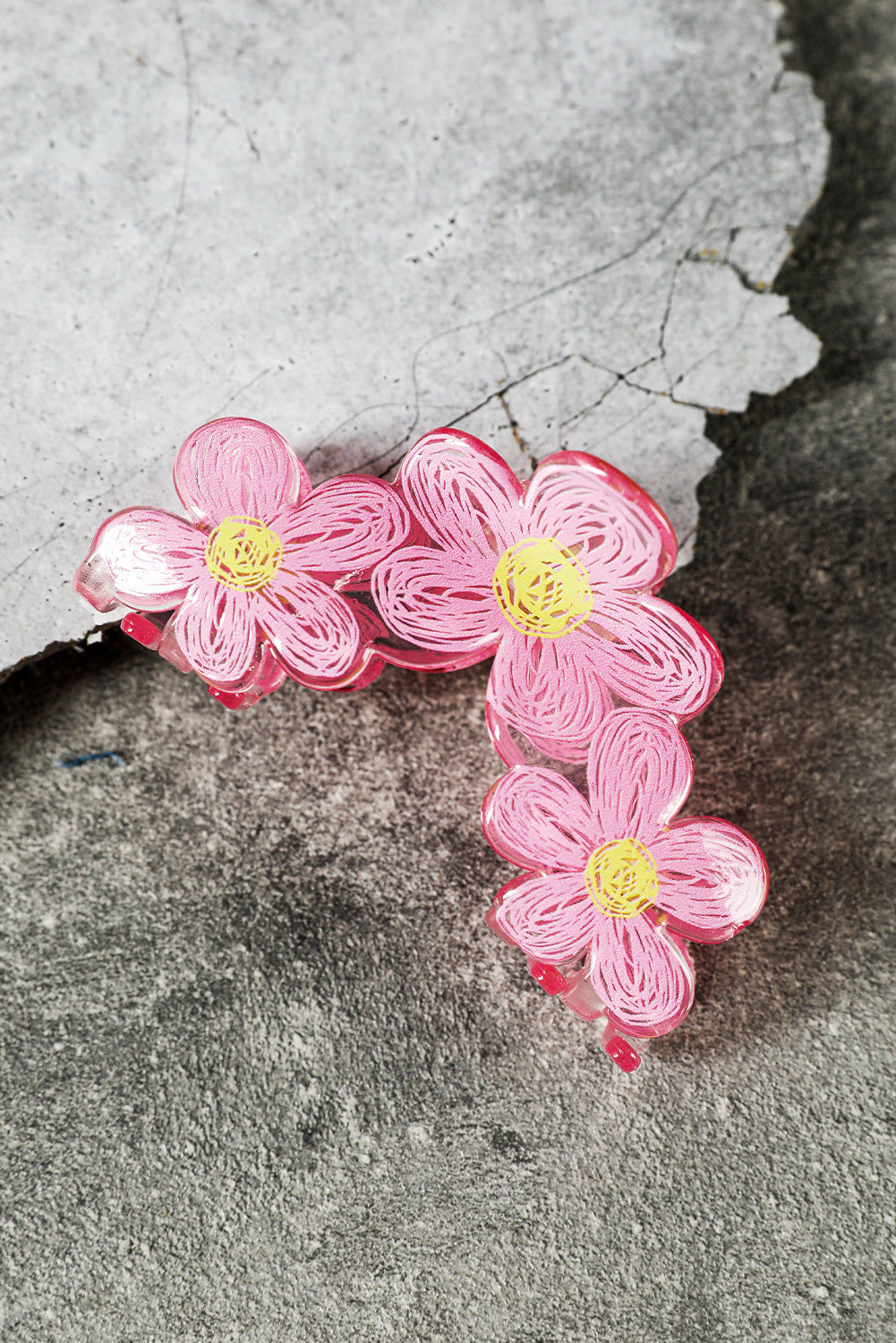 Pink Sweet Flower Claw Hairpin Headwear JT's Designer Fashion