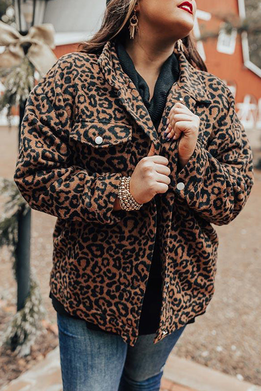 Leopard Leopard Plus Size Leopard Jacket Plus Size Tops JT's Designer Fashion