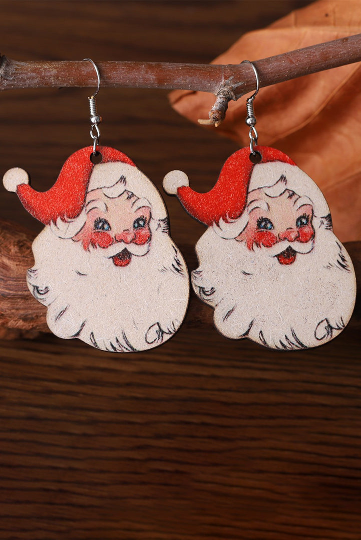 Fiery Red Santa Clause Christmas Earrings Jewelry JT's Designer Fashion