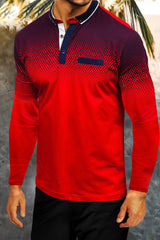 Red Gradient Men's Polo Shirt Men's Tops JT's Designer Fashion