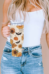 Snow White Halloween Pattern Print Handled Stainless Steel Vacuum Cup Tumblers JT's Designer Fashion