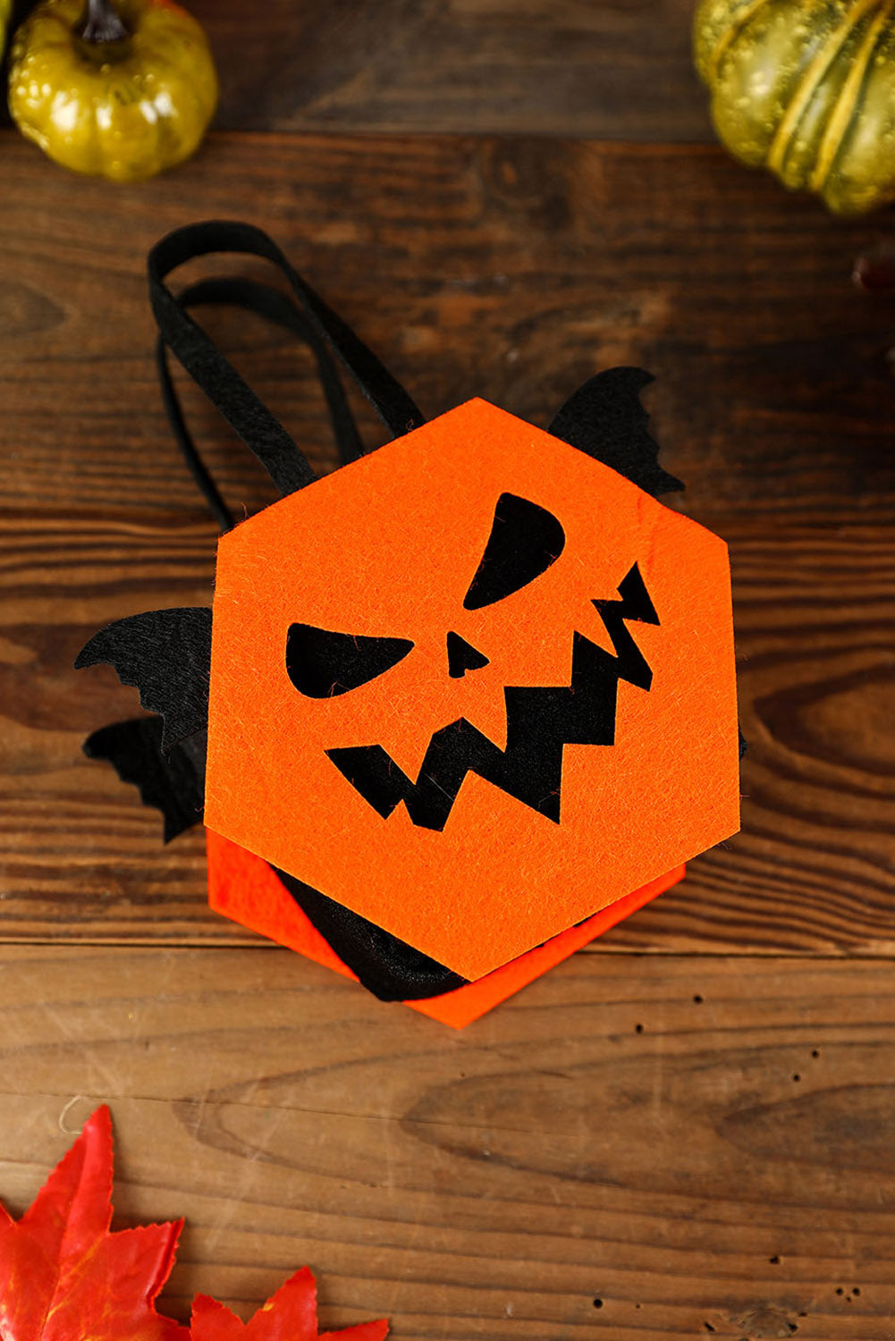 Multicolour Halloween Colorblock Pumpkin Face Tote Bag Other Accessories JT's Designer Fashion