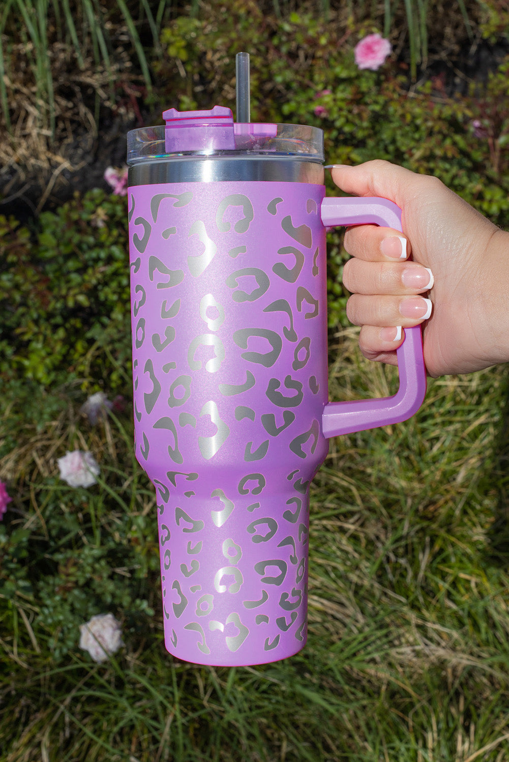 Purple Leopard Spotted 304 Stainless Double Insulated Cup 40oz Tumblers JT's Designer Fashion