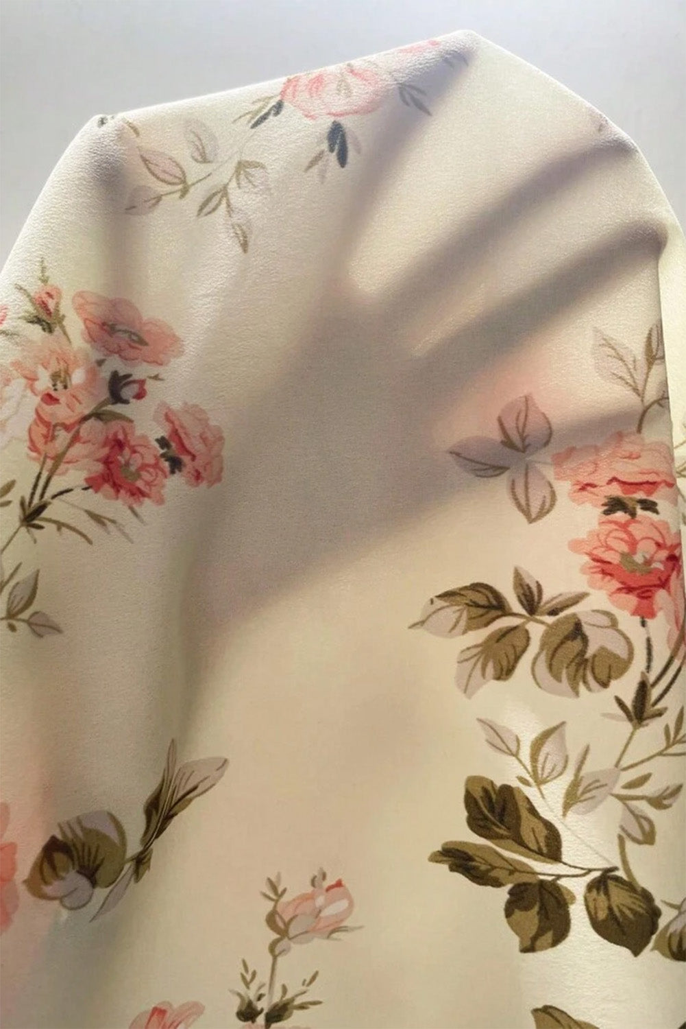 Apricot Printed Plus Size Floral V Neck Puff Sleeve Blouse Plus Size JT's Designer Fashion