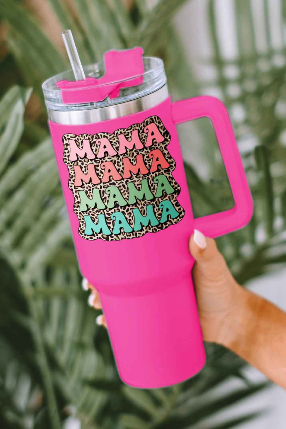 Rose MAMA Leopard 304 Stainless Steel Double Insulated Cup 40oz Tumblers JT's Designer Fashion