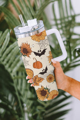 Snow White Halloween Pattern Print Handled Stainless Steel Vacuum Cup Tumblers JT's Designer Fashion