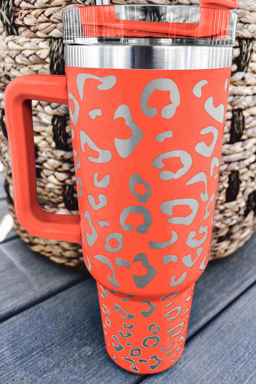 Orange Leopard Spotted 304 Stainless Double Insulated Cup 40oz Tumblers JT's Designer Fashion