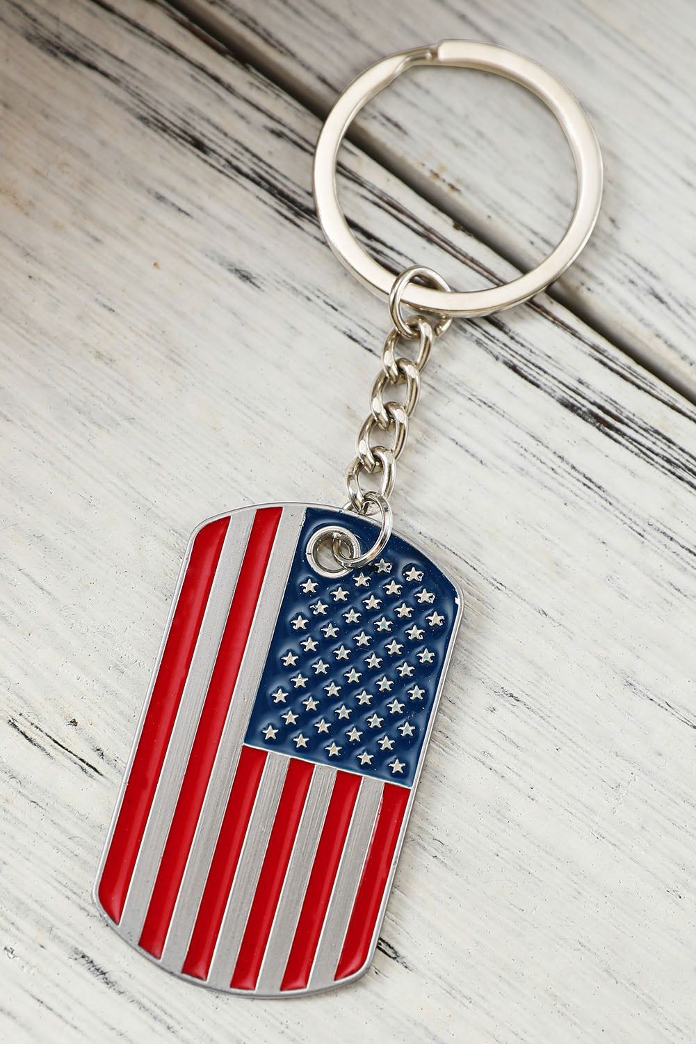 Red Alloy American Flag Print Key Buckle Other Accessories JT's Designer Fashion