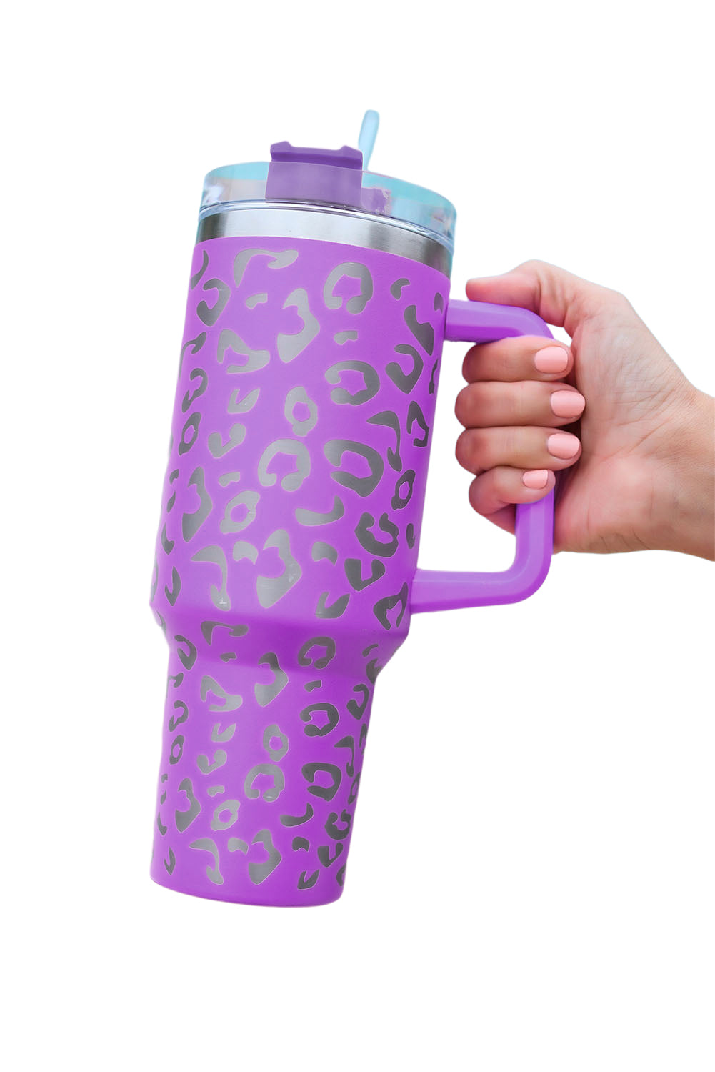 Purple Leopard Spotted 304 Stainless Double Insulated Cup 40oz Tumblers JT's Designer Fashion